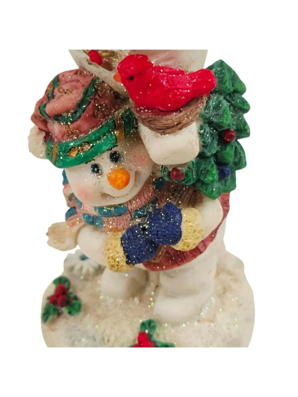 Cedar Creek Collectible Snowman Trio Figurine Box Holiday Decor Christmas