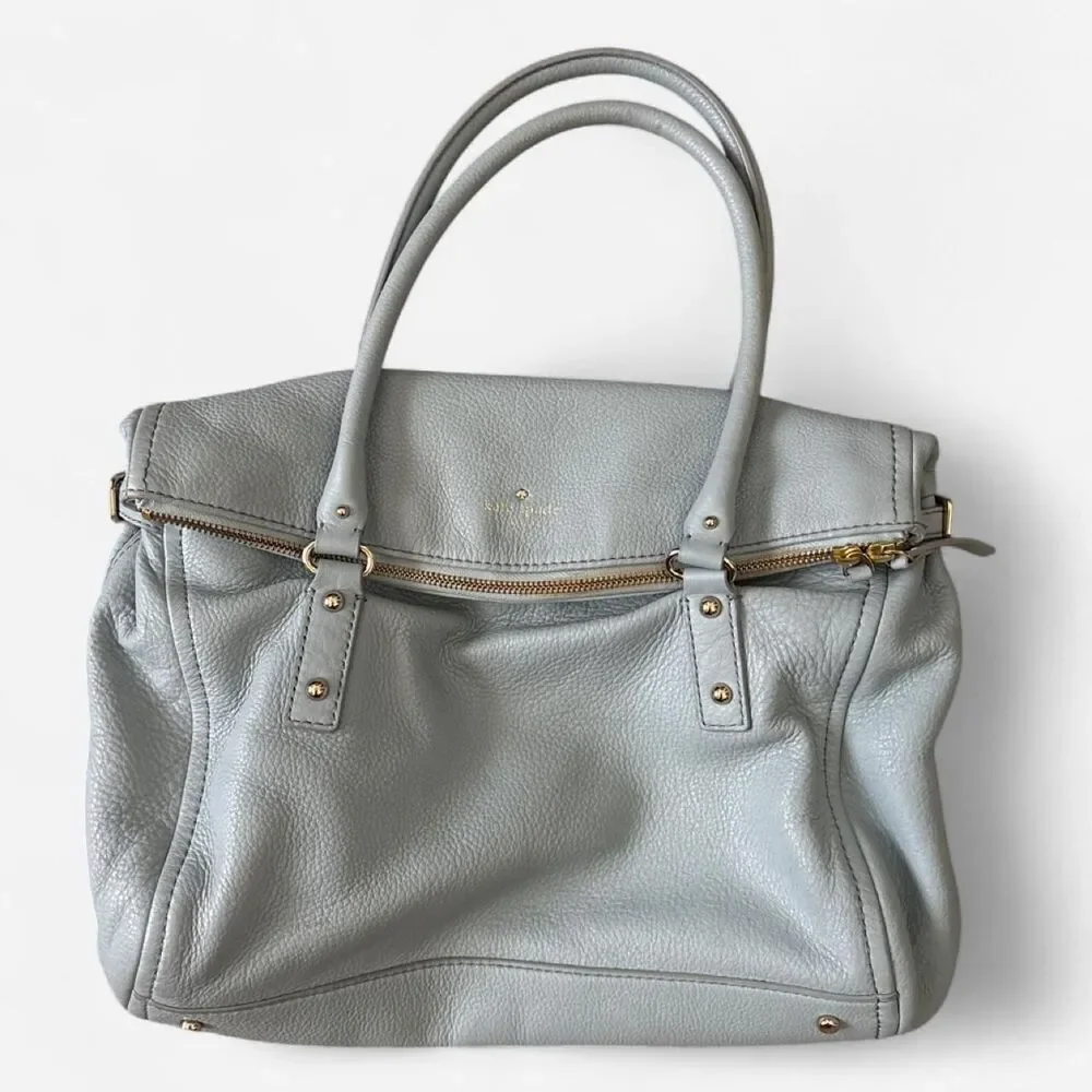 Kate Spade New York Cobble Hill Leslie handbag light blue pebbled leather LN
