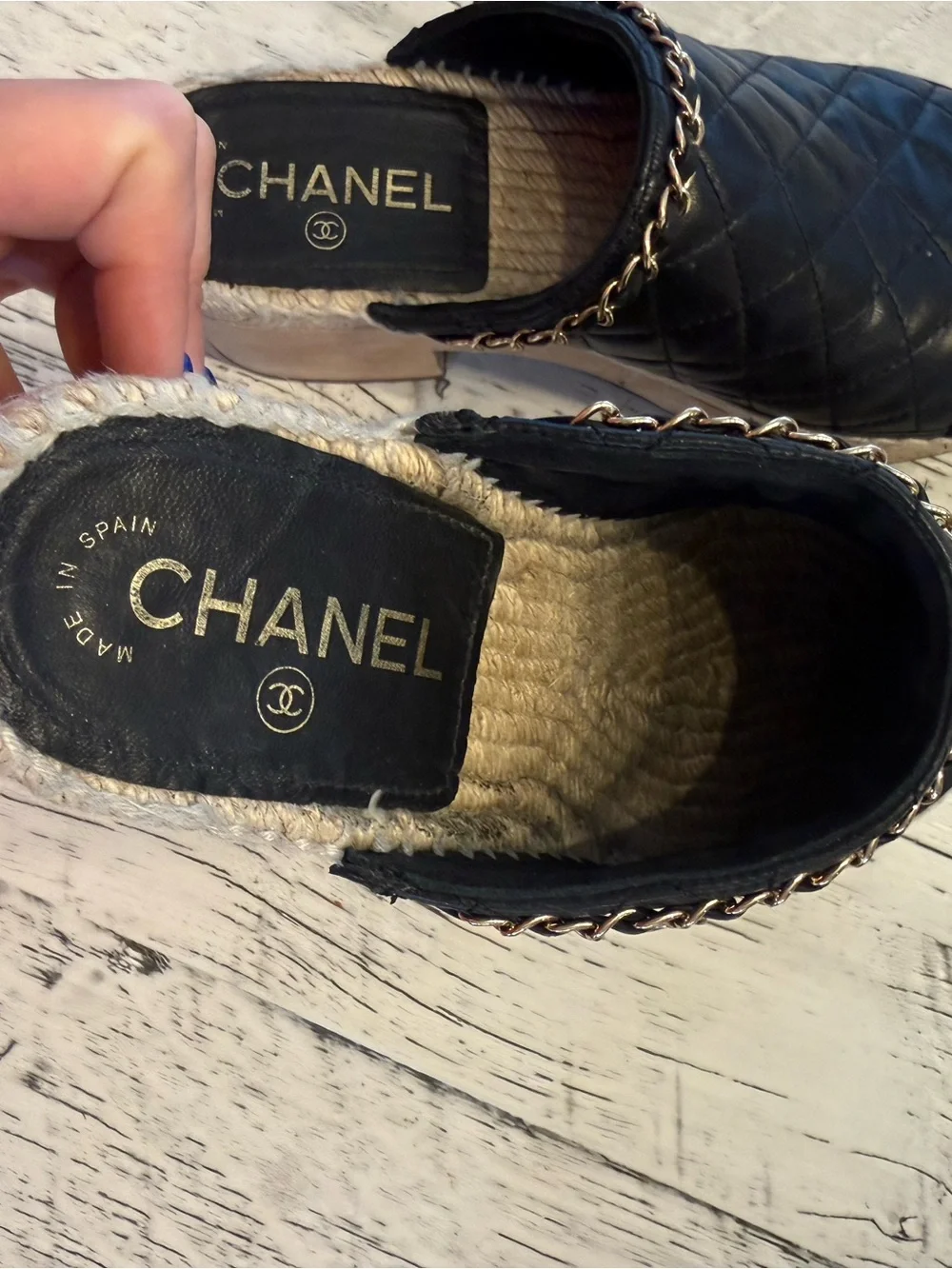 CHANEL quilted lambskin