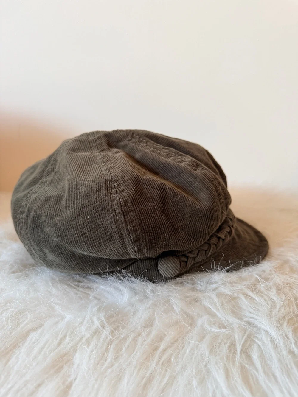 Collection 18 100% Cotton Olive Green Corduroy Soft Bill Baker Boy Cap