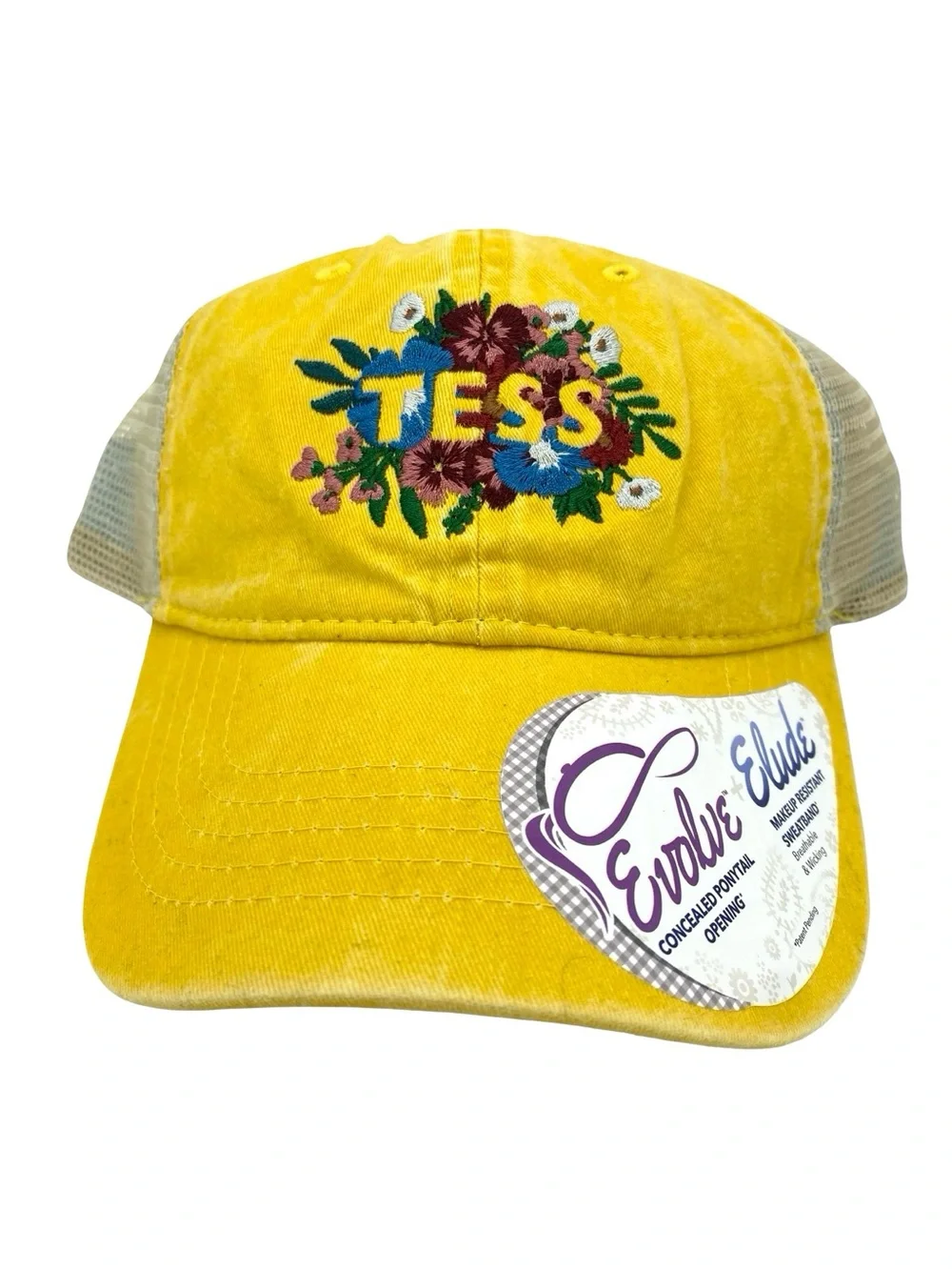 Infinity Tess Embroidered Evolve +Elude Women’s Mesh Strapback Trunk Hat New