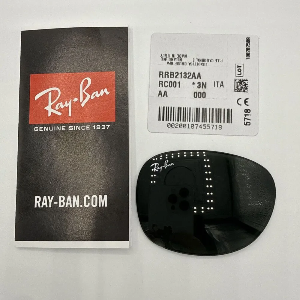 Ray Ban RB2132 Polarized Grey 001 Replacement RIGHT LENS ONLY 55mm *Has Chip*
