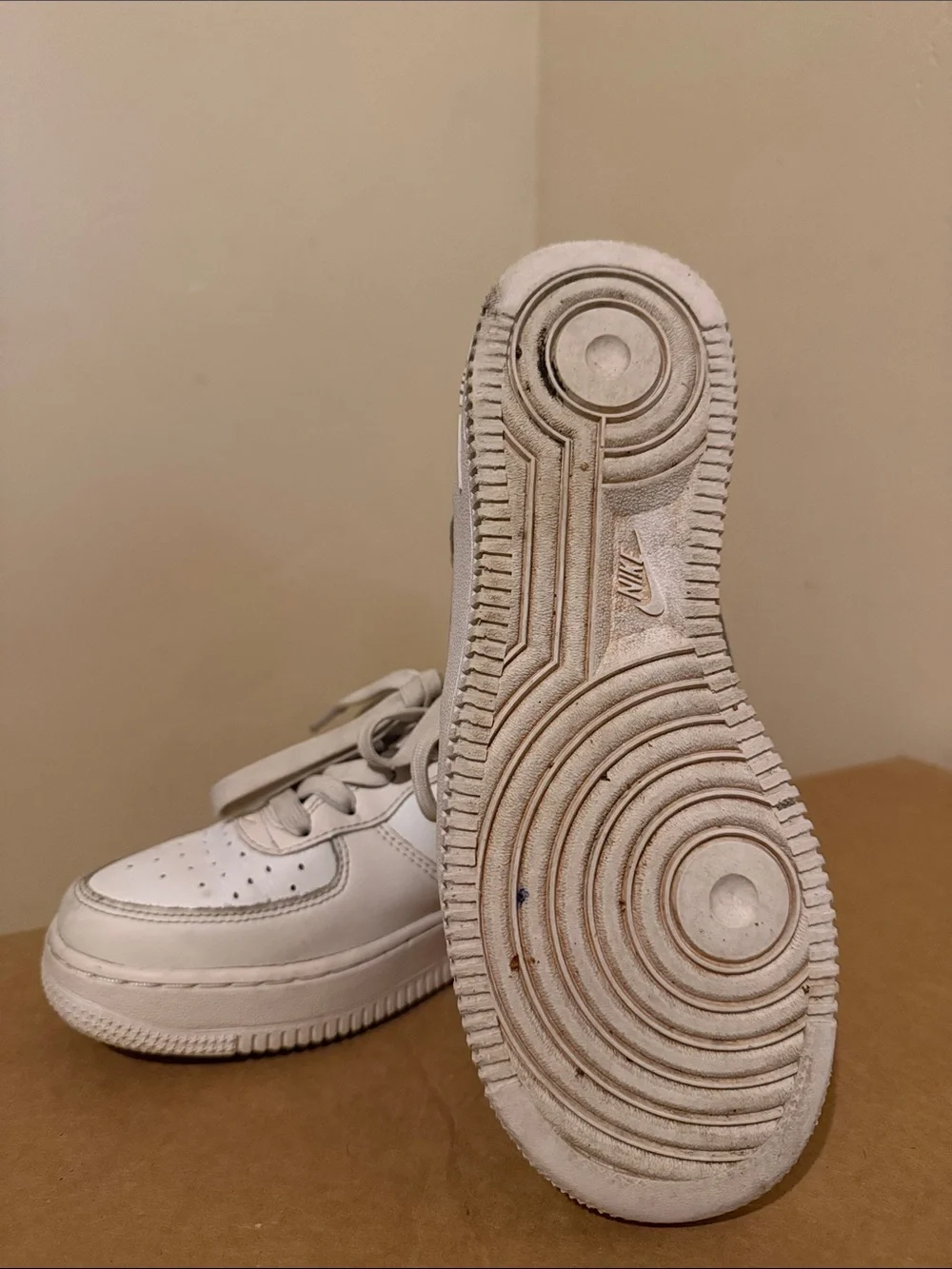 Nike White Low-Top Sneakers with Pink Swoosh