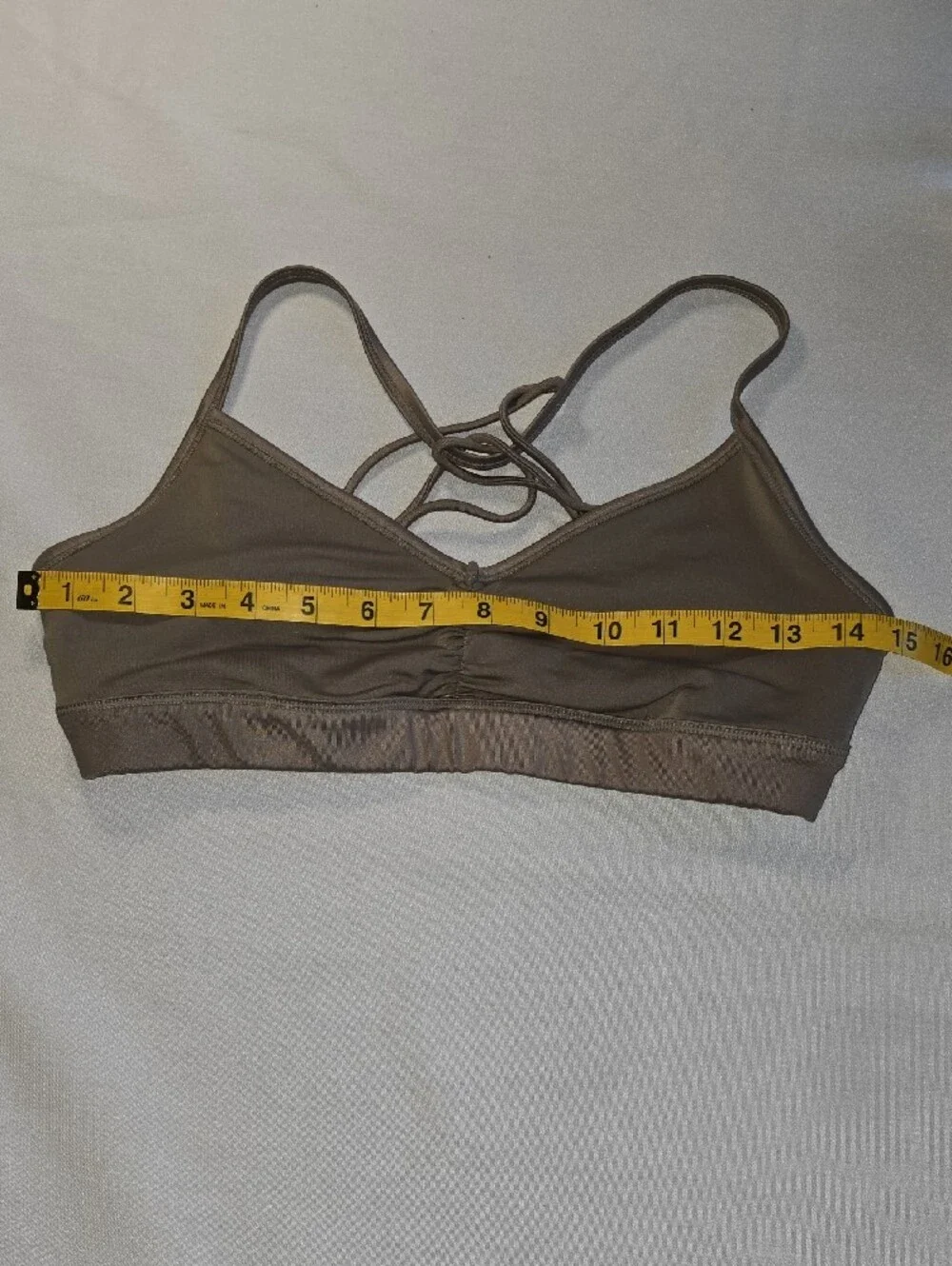 alo Sunny Strappy Bra Gravel Glossy