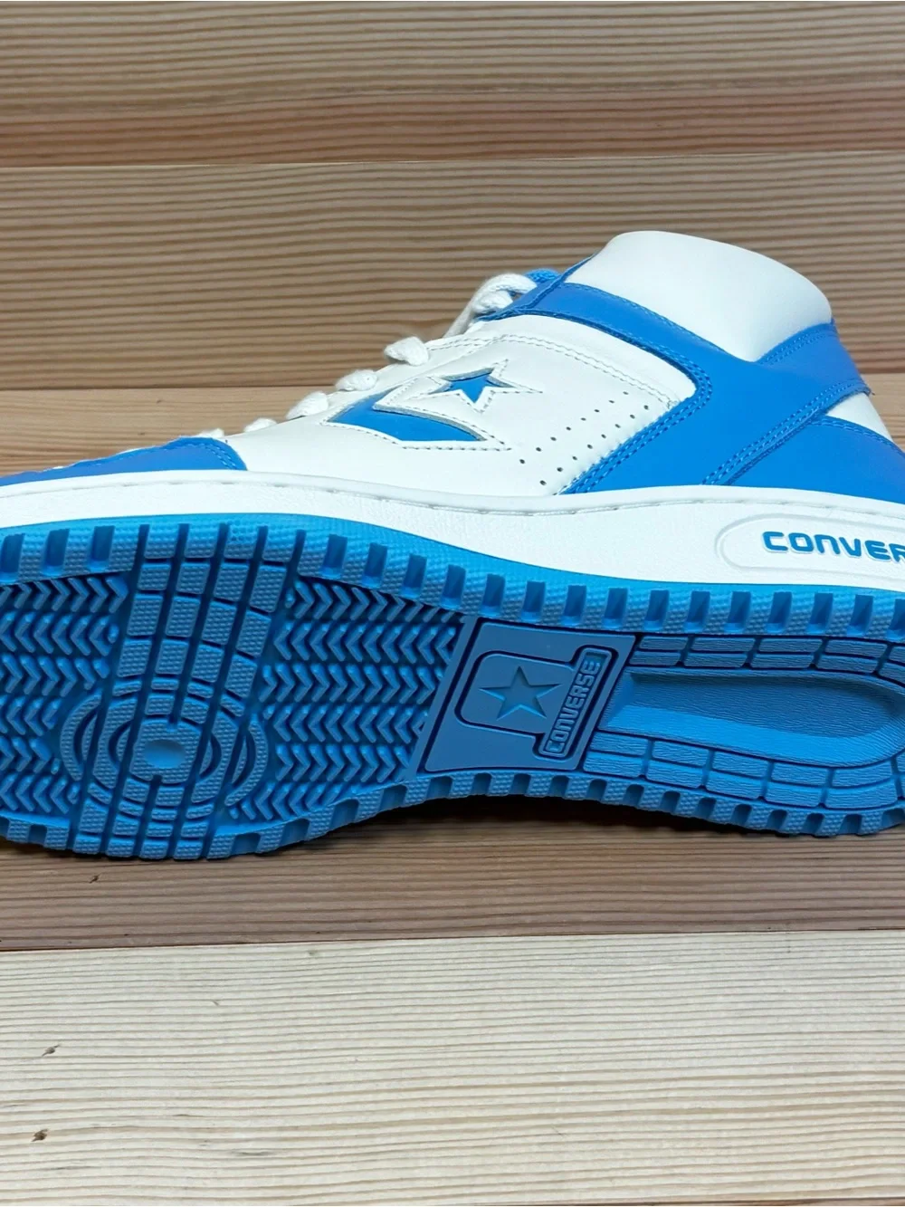 Converse Weapon Mid Light Blue Leather Basketball “UNC” Shoes A10597C Mens 10