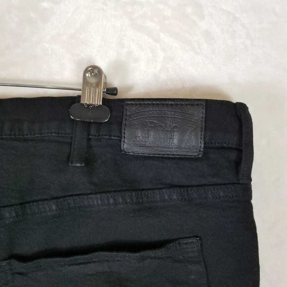 Polo Ralph Lauren Jeans Mens 46x34 Black Hampton Relaxed Straight Denim