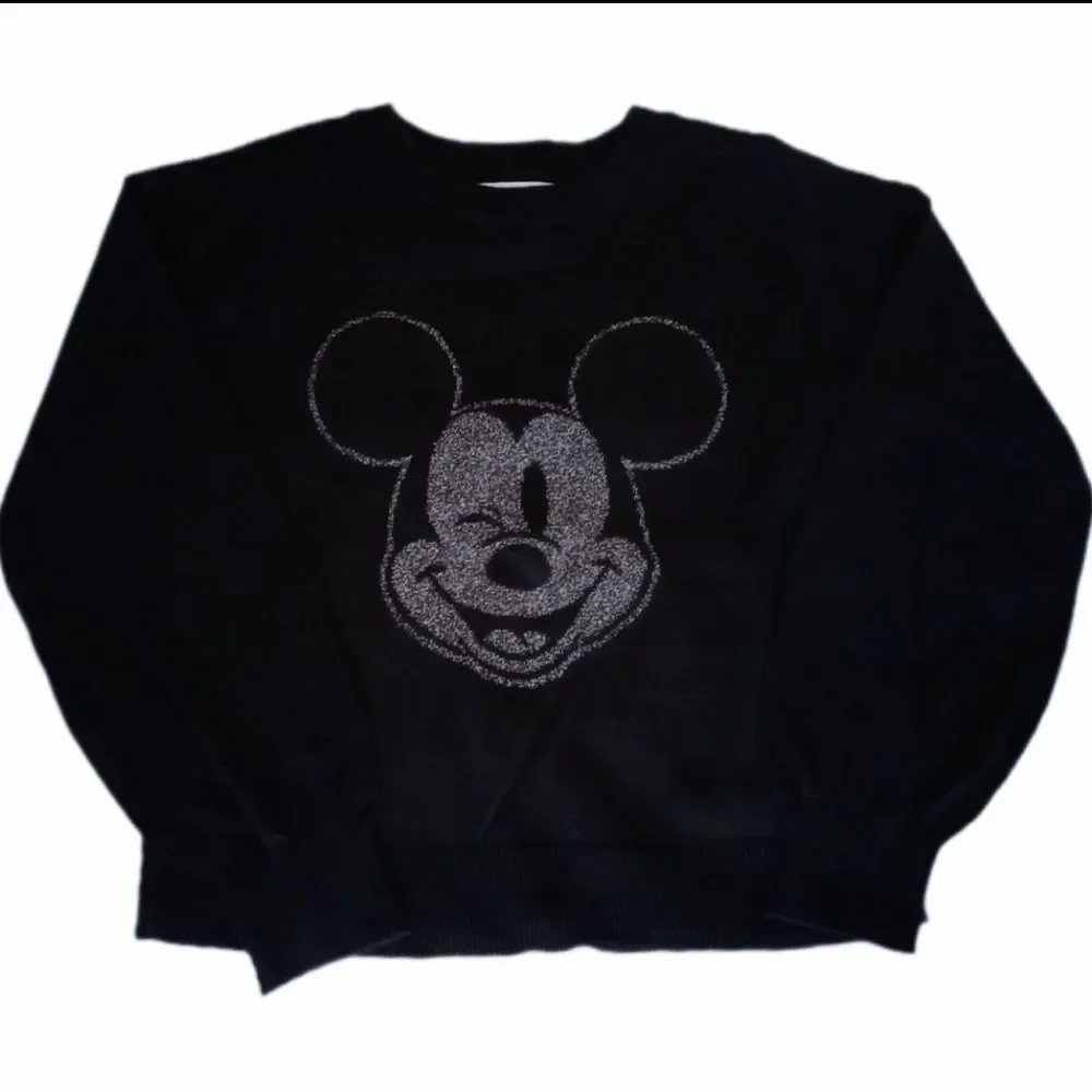 NWT GAP Kids Disney Mickey Mouse Black Sweater sz M 8 Girls