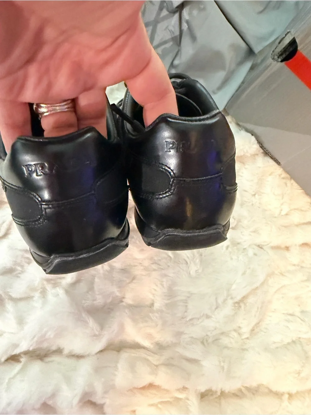 Prada Black Leather Men’s Low-Top Sneakers