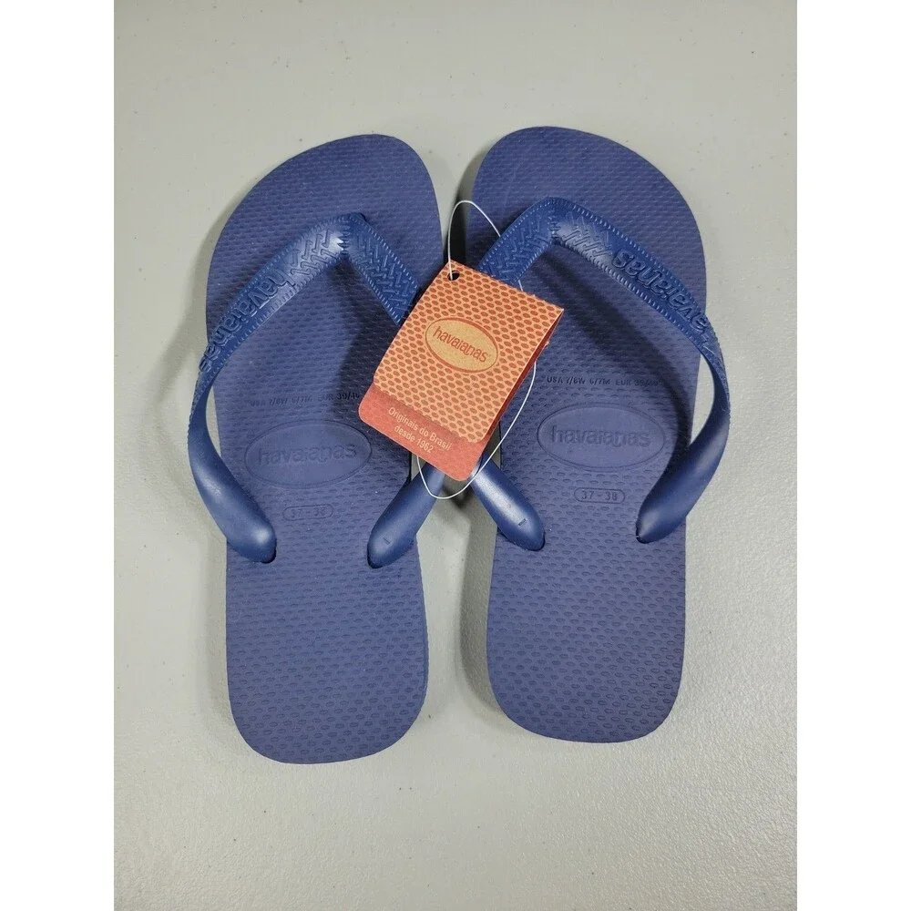 Havaiana Flip Flop Sandal Blue, US 7/8 W 6/7 M 37-38 NWT