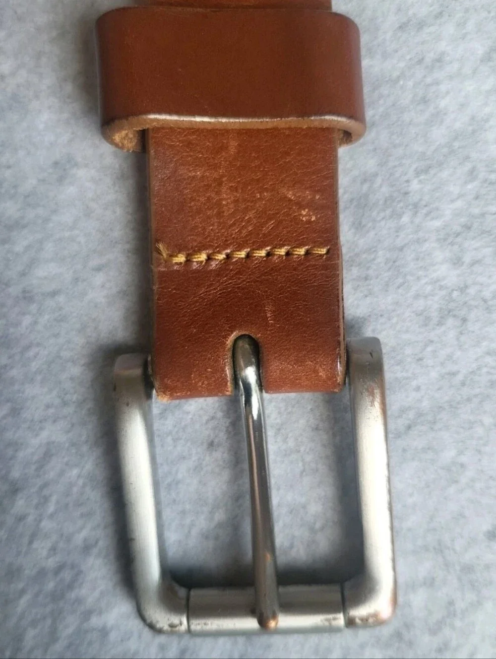 Johnston & Murphy Belt Mens 38 Black Brown Stainless Steel Buckle 75-6996 USA