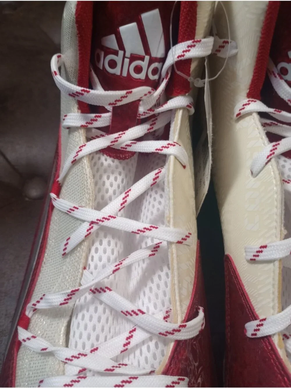 New Adidas Crazyquick 2.0 Mid Soccer/Football Cleats Red & White   Size 15