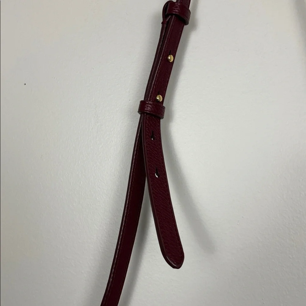 Lauren Ralph Lauren Deep Red Hobo Shoulder Bag - Medium Size