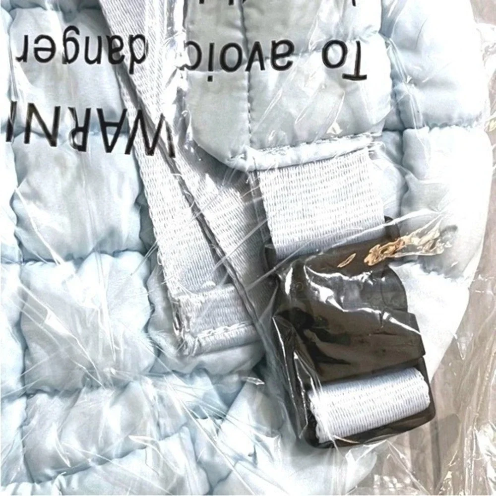 Pickle O Joe Quilted Sling Bag Dusty Gray Lightweight Adjustable Strap NWT