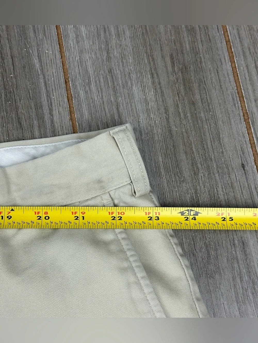 Polo Ralph Lauren Flat Front Chino pants 44x30 (tag 46Bx32) Spring Beige *stains