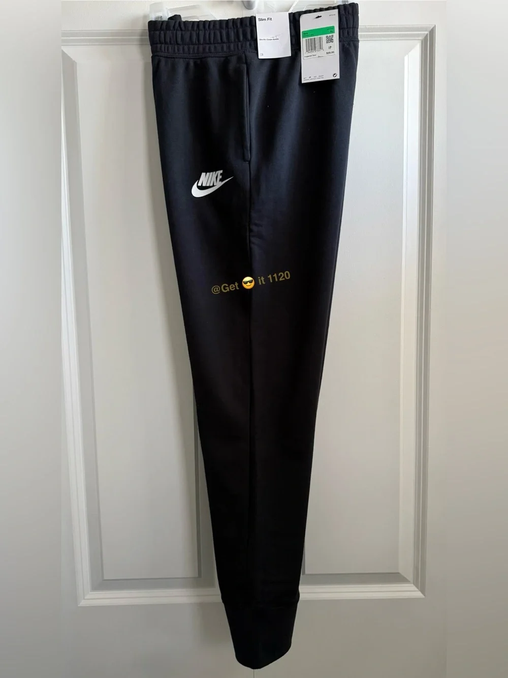 Nike Sportswear Club Kids' (Girls') French Terry Pants DC7211-010 Black Size XL