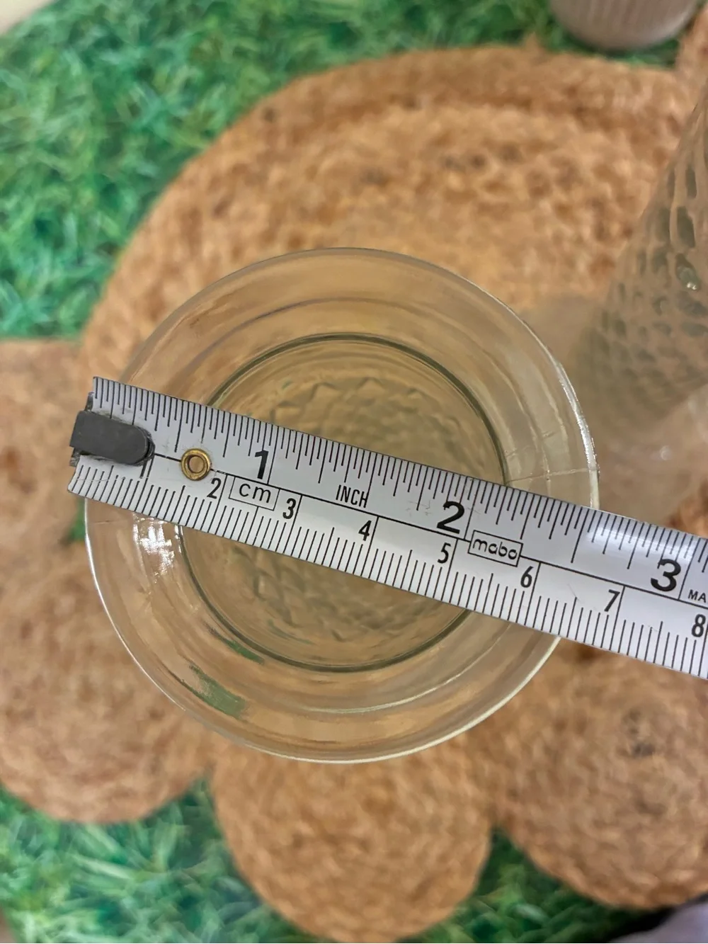 Clear Diamond-Texture Glass Bud Vases - Set of 2