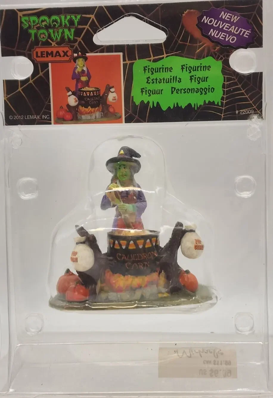 CAULDRON CORN LEMAX SPOOKY TOWN Village Halloween WITCH Figurine RARE 2012