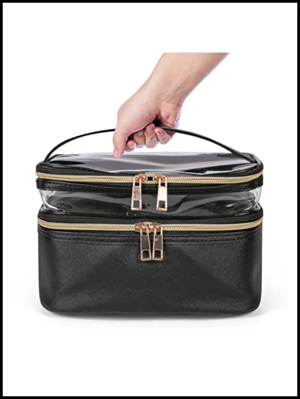 Large Capacity Waterproof Makeup Bag with Foldable Design