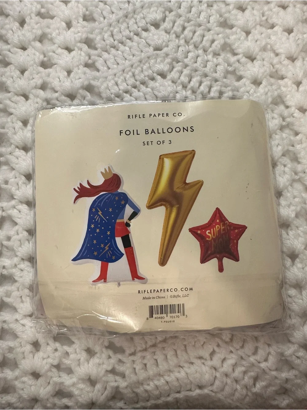 Rifle Paper Co Super Mom Foil Balloon Set of 3 NIP Mother’s Day Party celebrate