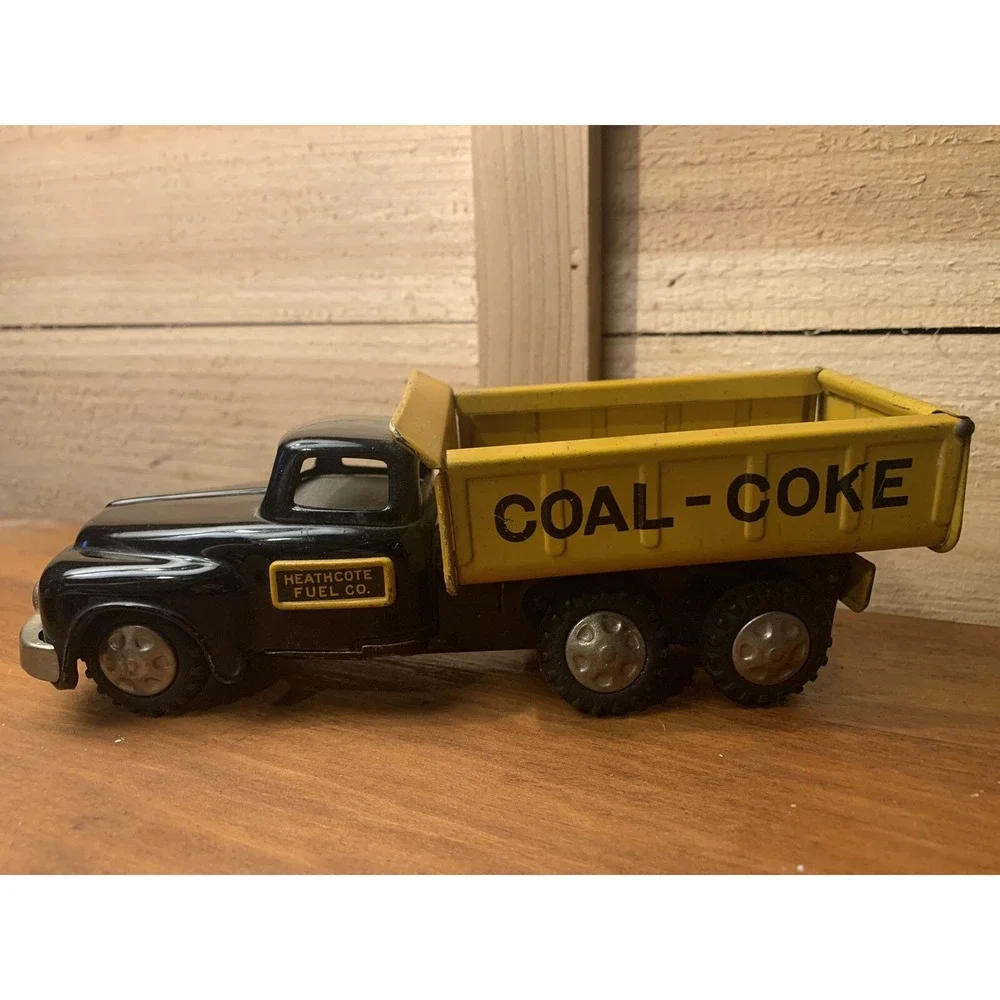 Vintage‎ Tin Toy Dump Truck Made In Japan Mar Line Toys Coal Coke Hauling READ