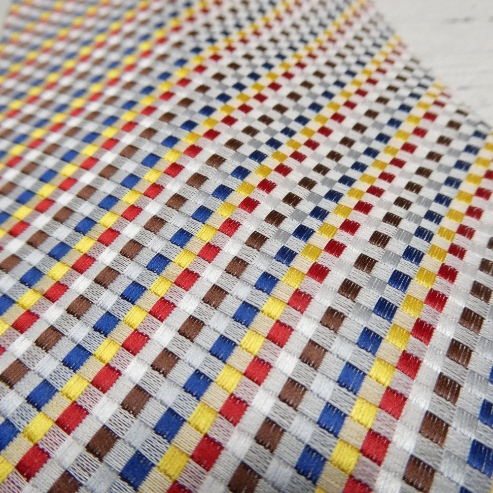 Ermenegildo Zegna Tie Mens One Size Multicolor Plaid Check‎ Silk Woven Italy