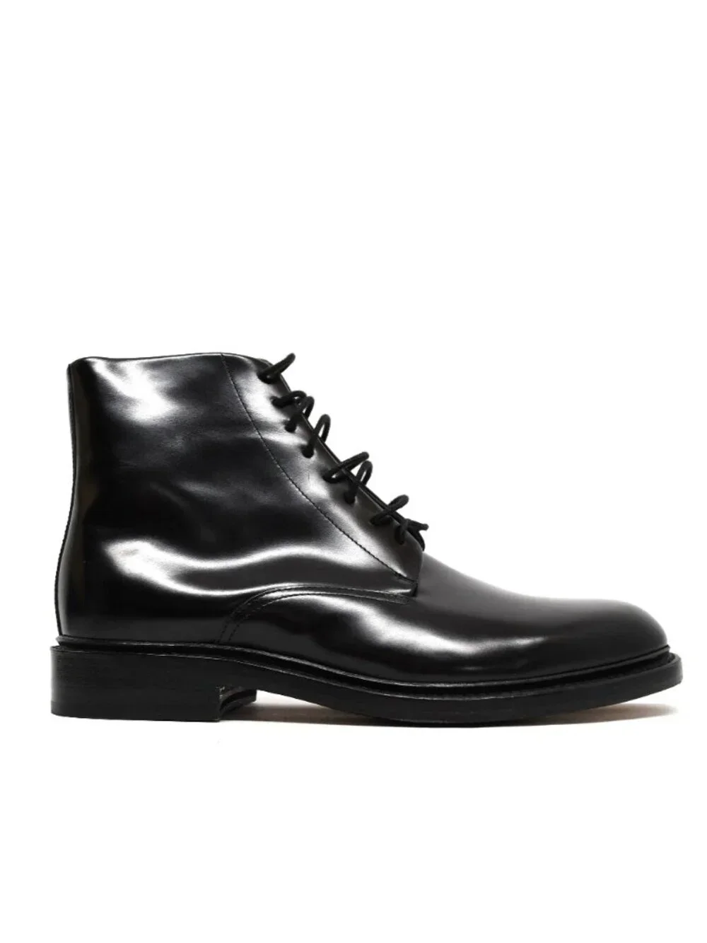 New! Vince Men's Damian Leather Boot High Shine Black Size 42.5 EU 9.5 US D509A