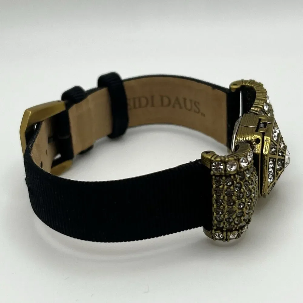 Heidi Daus Clear Swarovski Crystal‎ Bow Wristwatch - Needs Battery