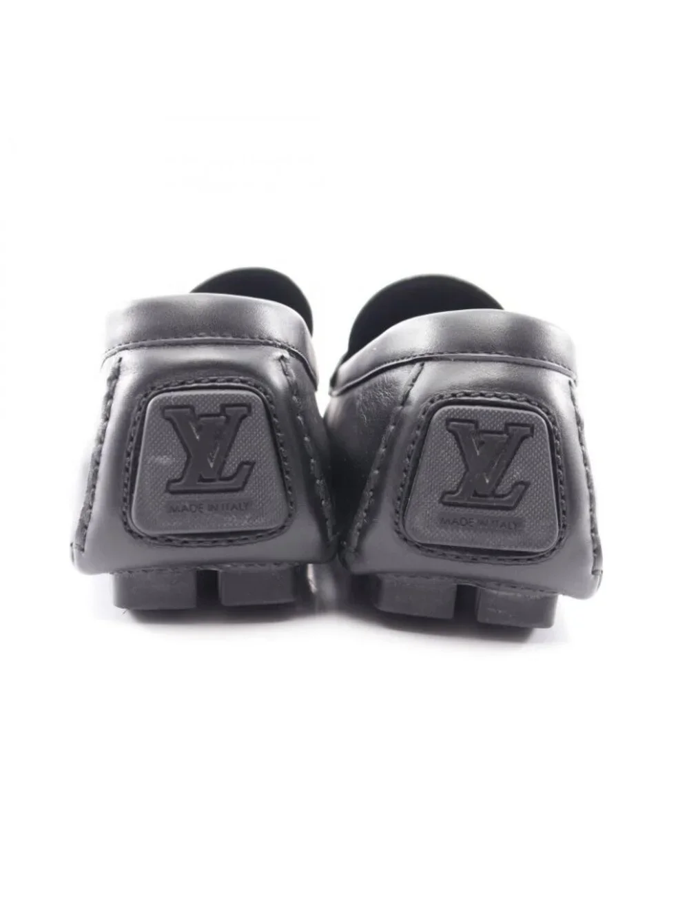 Louis Vuitton Shoes LV Driver Line Black Leather Driving