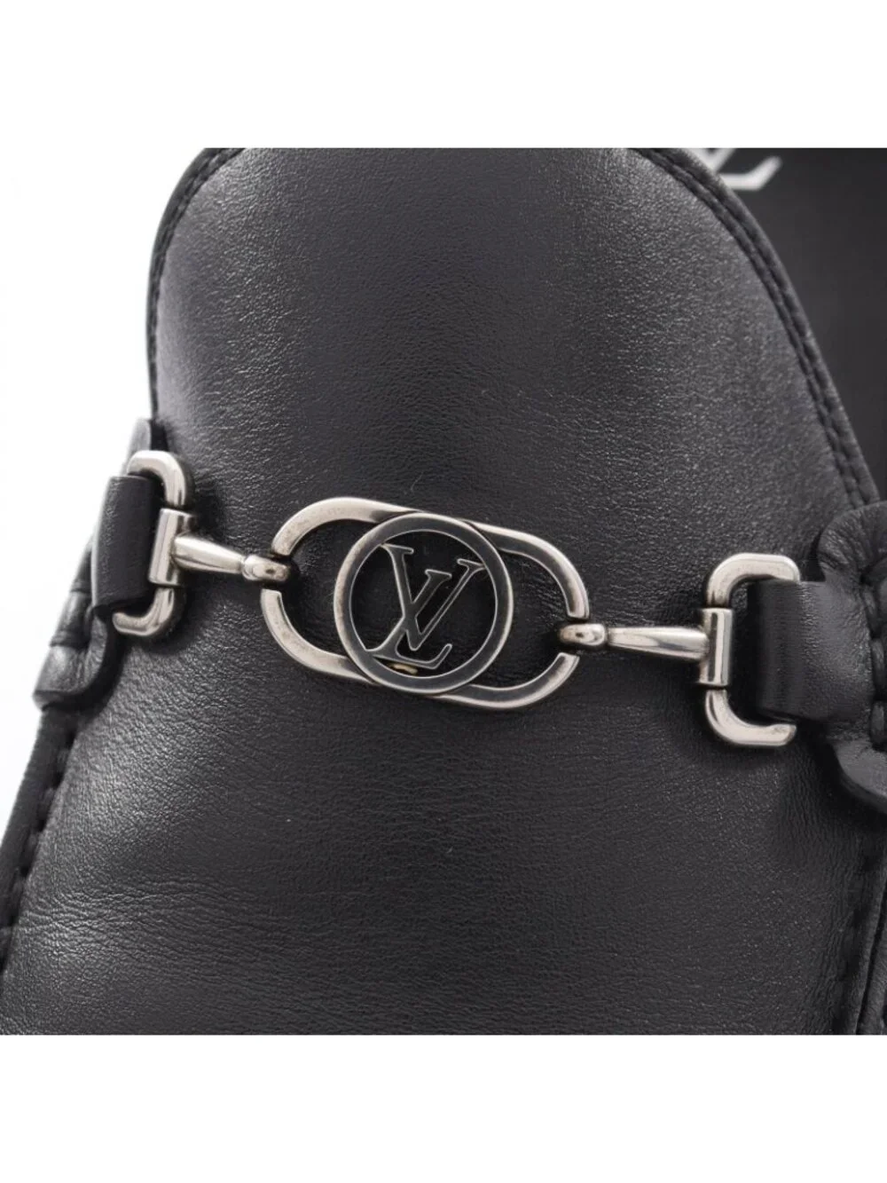 Louis Vuitton Shoes LV Driver Line Black Leather Driving
