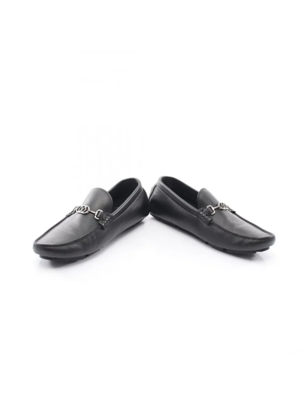 Louis Vuitton Shoes LV Driver Line Black Leather Driving