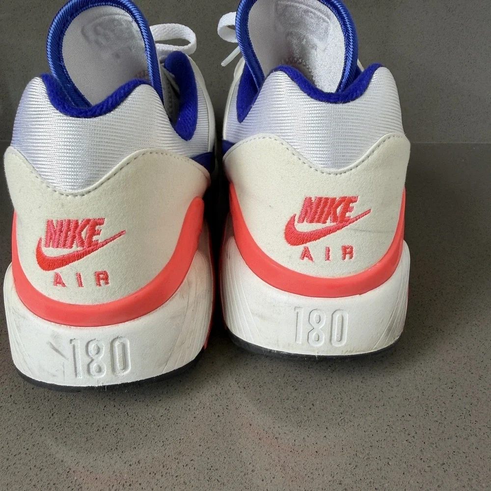 Nike Air Max 180 Ultramarine White Solar Red Men's Size 11 Sneakers 615287-100