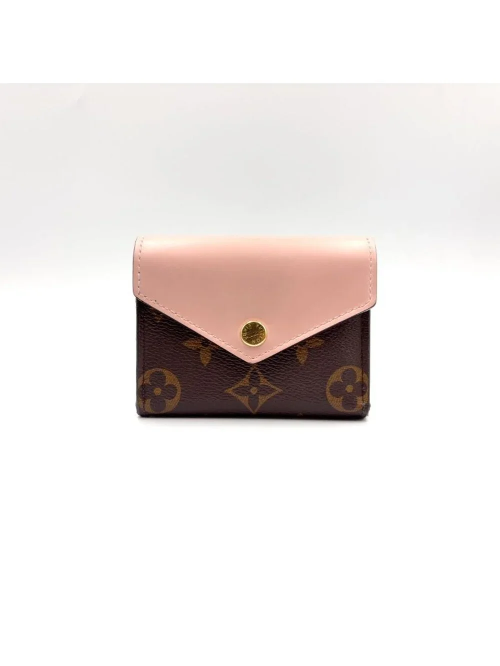 Louis Vuitton Portefeuille Zoe Monogram Rose Ballerine Leather Canvas Pink
