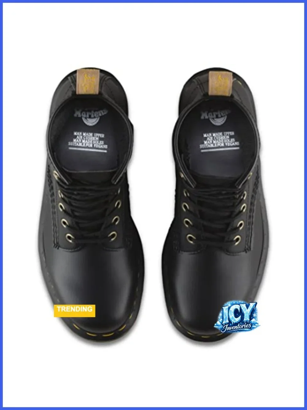 8 Eye Combat Boots Goodyear Welt Slip Resistance Vegan Synthetic