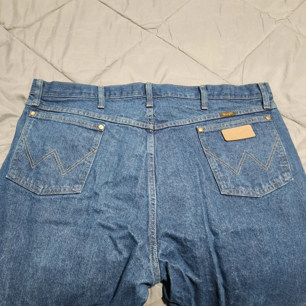 Wrangler Jeans Men's 42x34 High Rise Cowboy Cut 13MWZPW Blue Denim Pants
