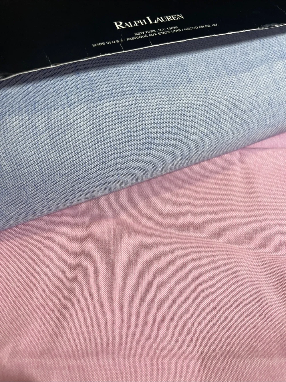 New Ralph Loren 100% Kotten Oxford, Blue, twin flat sheet and two pillowcases