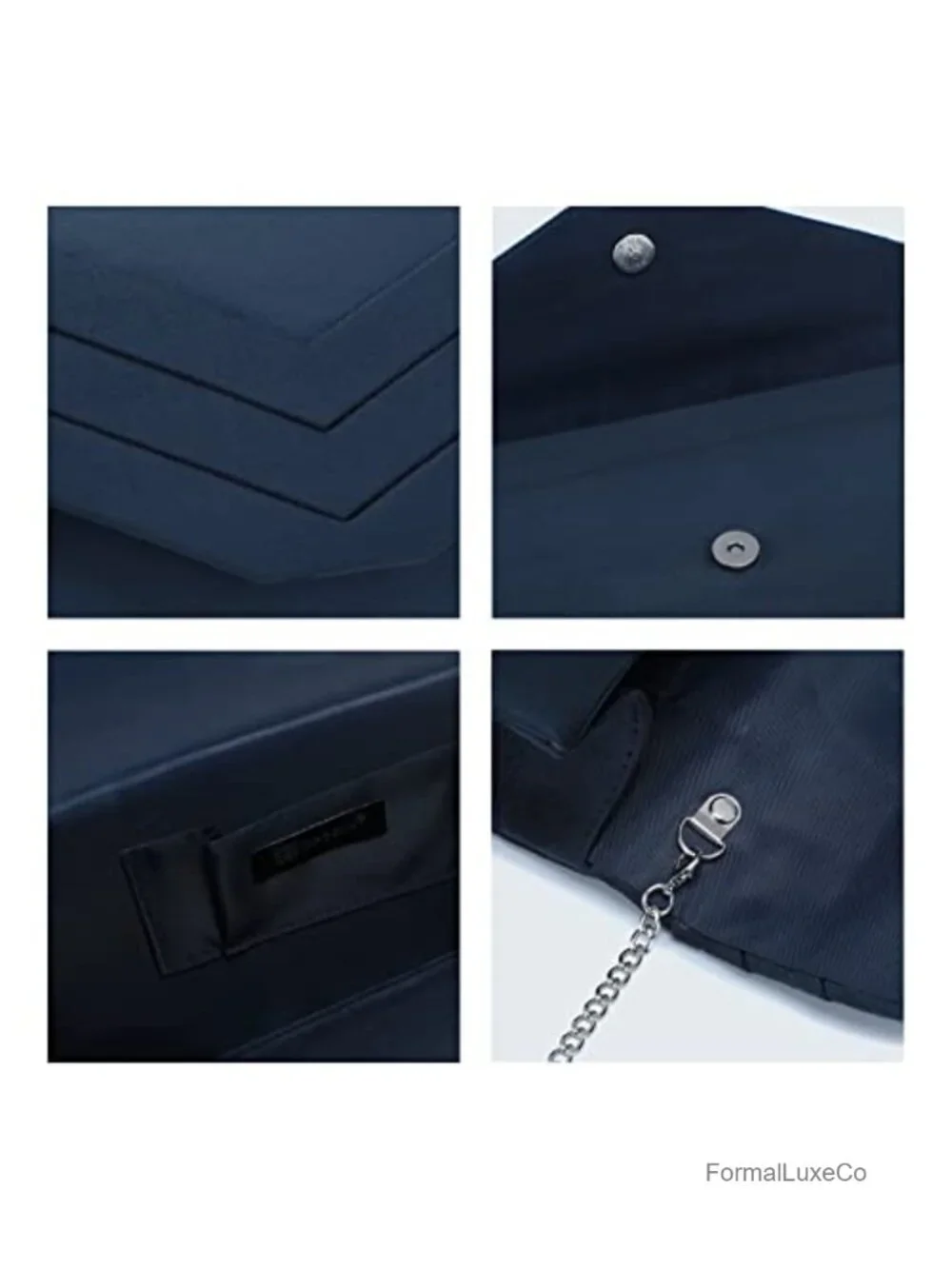 Elegant Velvet Evening Clutch with Chain Strap