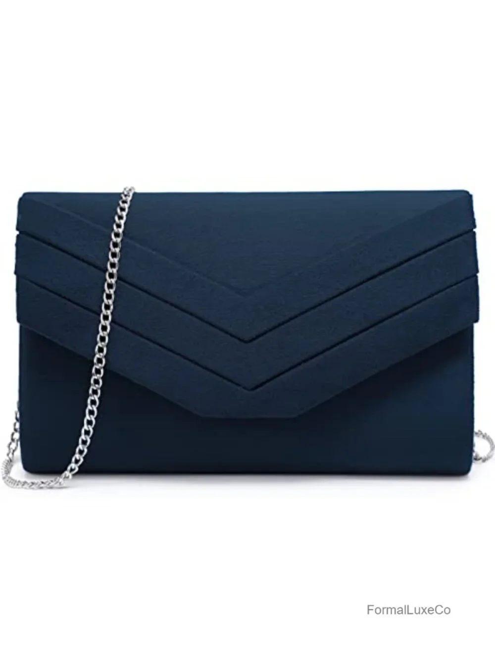 Elegant Velvet Evening Clutch with Chain Strap