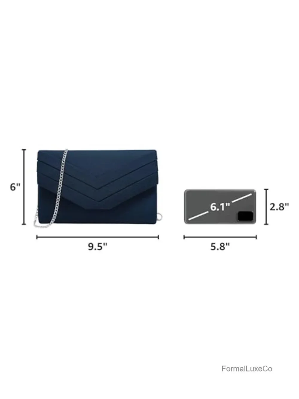 Elegant Velvet Evening Clutch with Chain Strap
