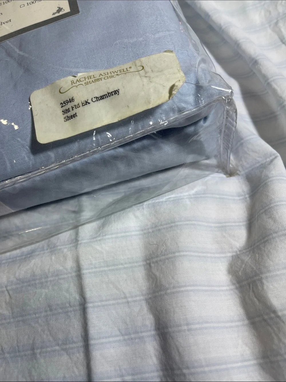 NWT ORIGINAL RACHEL ASHWELL, SHABBY CHIC, CALIFORNIA FITTED KING SHEET SET