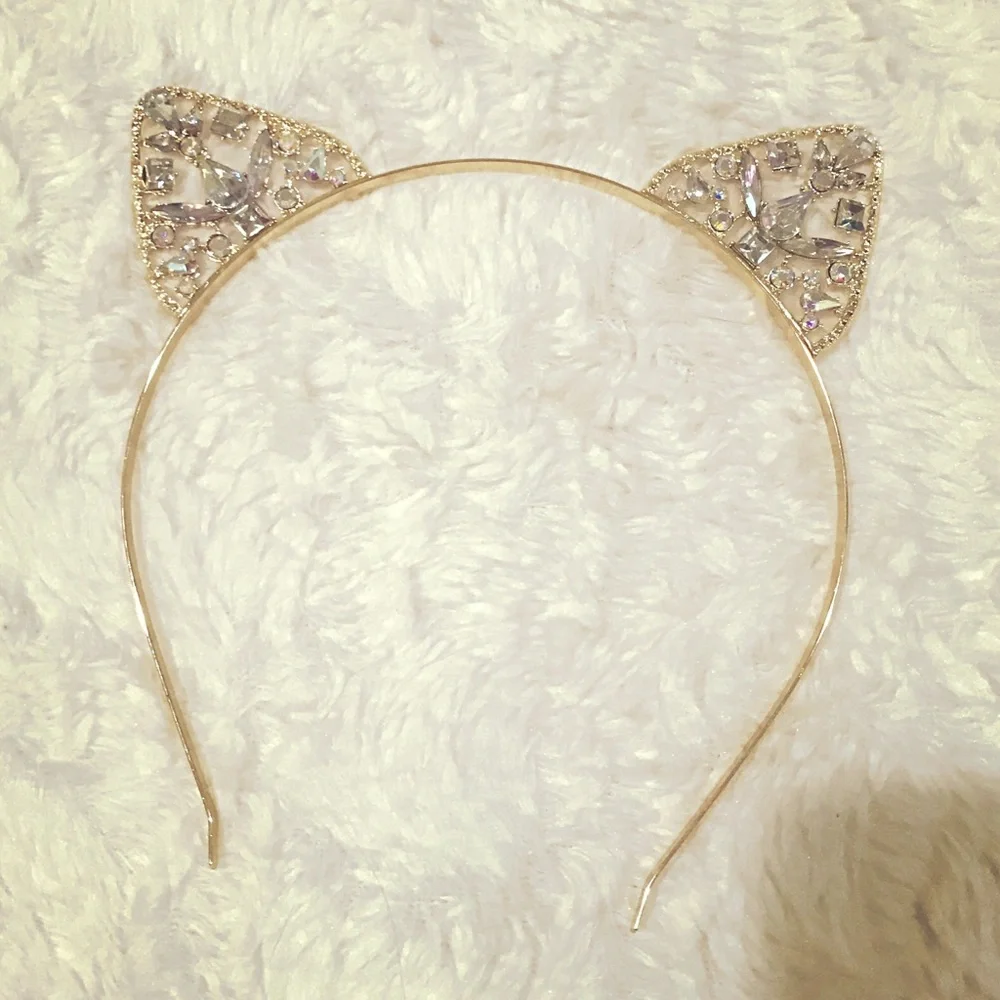 Rhinestone Cat Ears Tiara