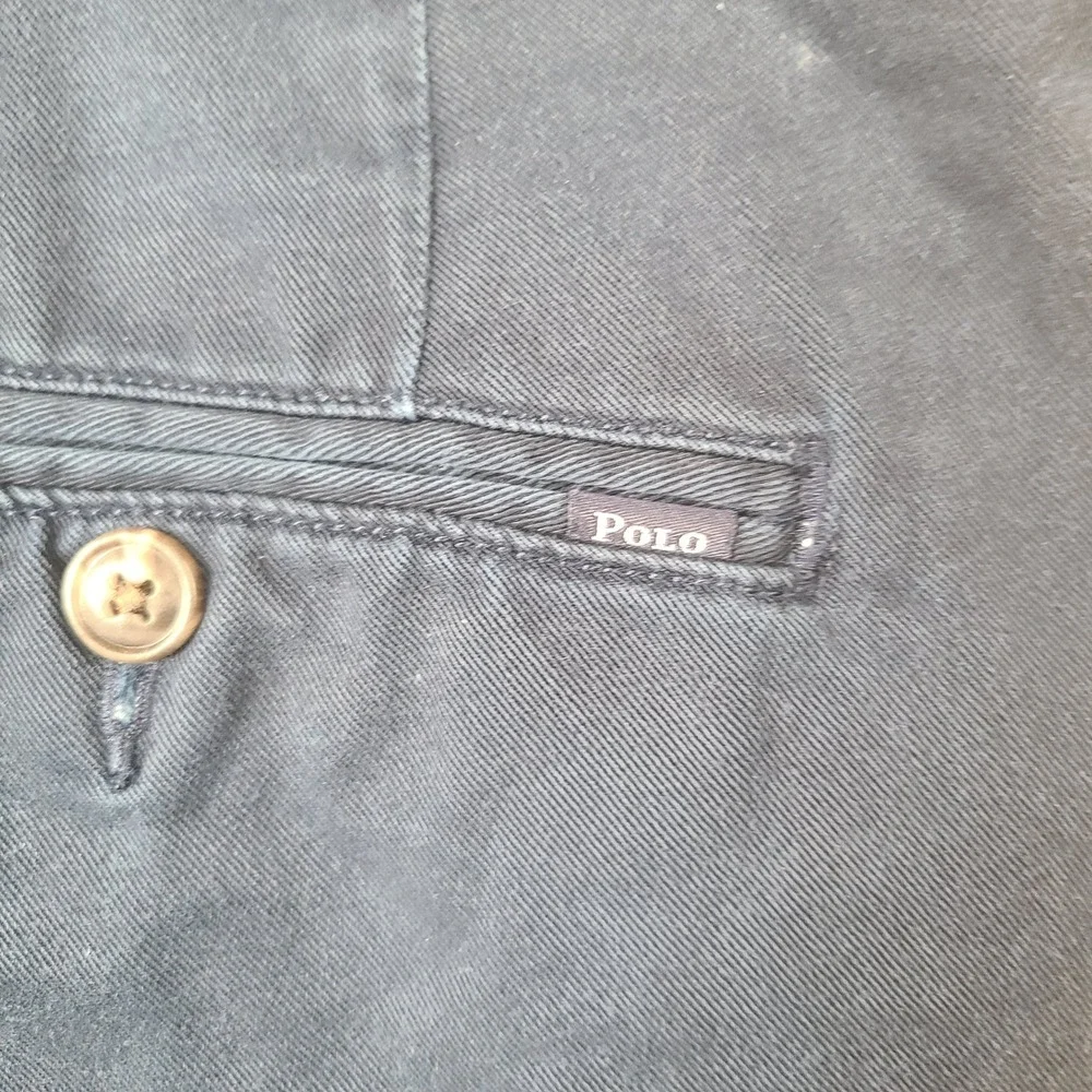 Polo Ralph Lauren Shorts Mens 42 Navy Blue Classic Fit 6 Cotton Chino Flat Front