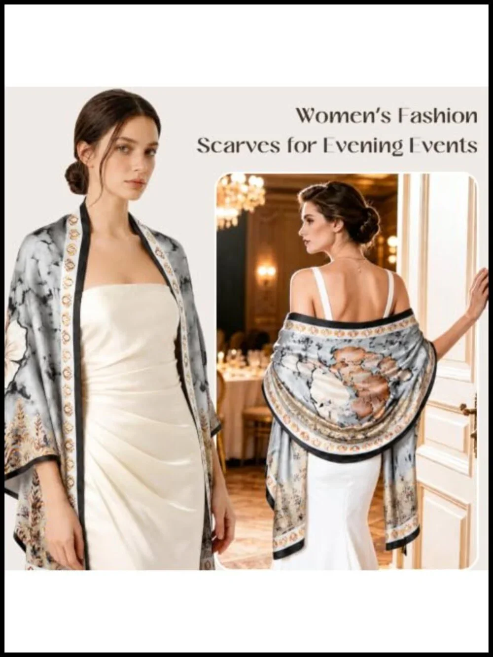 Large Lightweight Shawl Wrap Fashion Scarf Silky Soft Polyester Oversized 71x35
