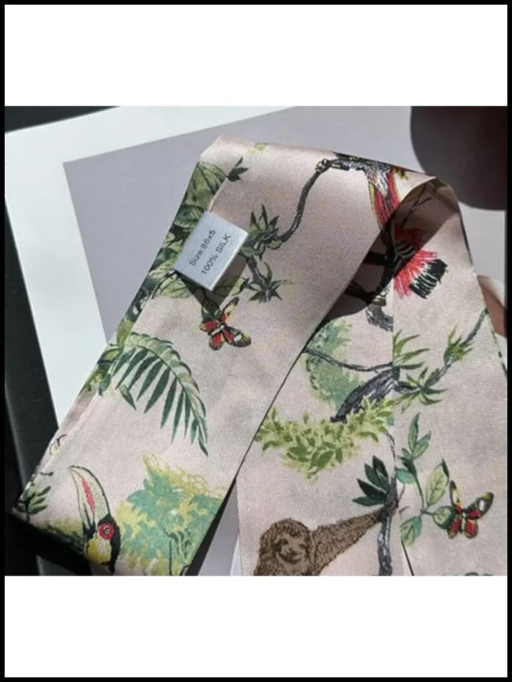 100% Mulberry Silk Scarf Hair Tie Handbag Wrap Neckerchief