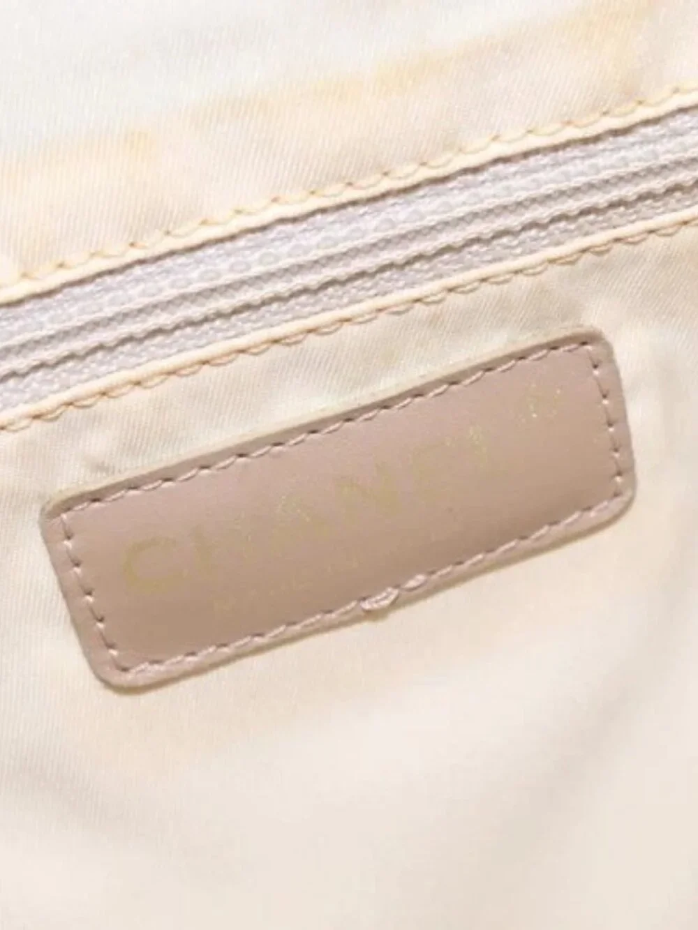 CHANEL New Travel line Tote Bag Beige Gold CC Auth 143978