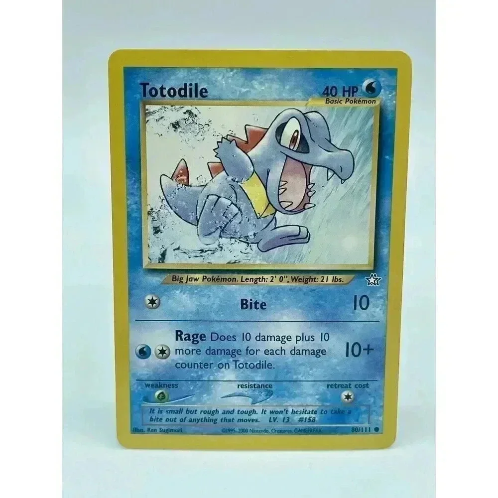 Totodile 80/111‎ Neo Genesis  Unlimited Pokemon TCG Non Holo Vintage 2000 LP