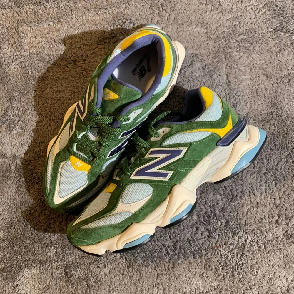 New Balance 9060 Green Blue Yellow Mens Sneakers U9060LDA Size‎ 9.5US