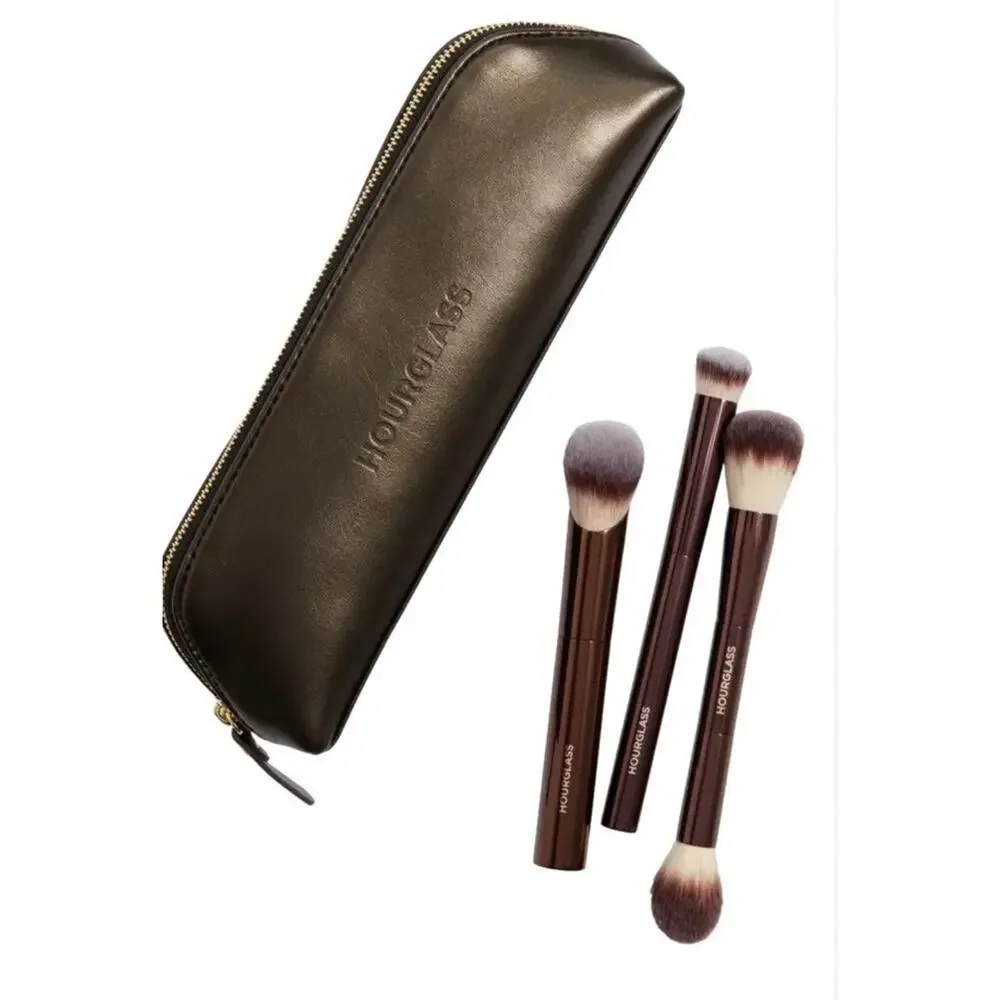 HOURGLASS Essentials Makeup Brush Set & Makeup Bag $197 Value NWT
