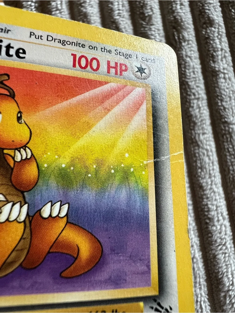 1999 RARE Dragonite 19/62 Fossil Non Holo Pokémon Card