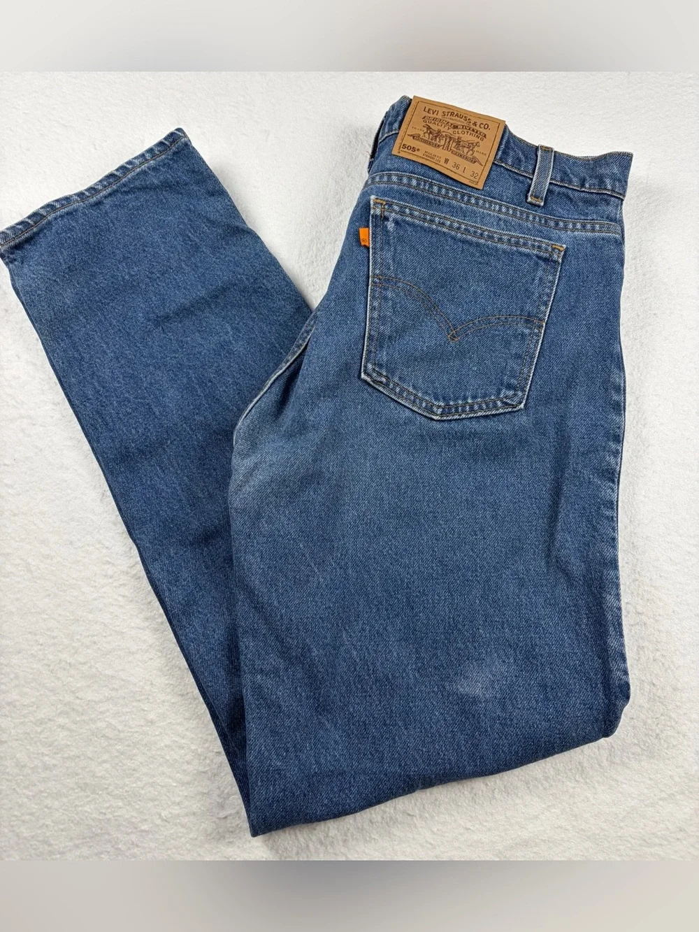 Vintage Levi’s 505‎ Orange Tab Jeans Made in USA 36x32