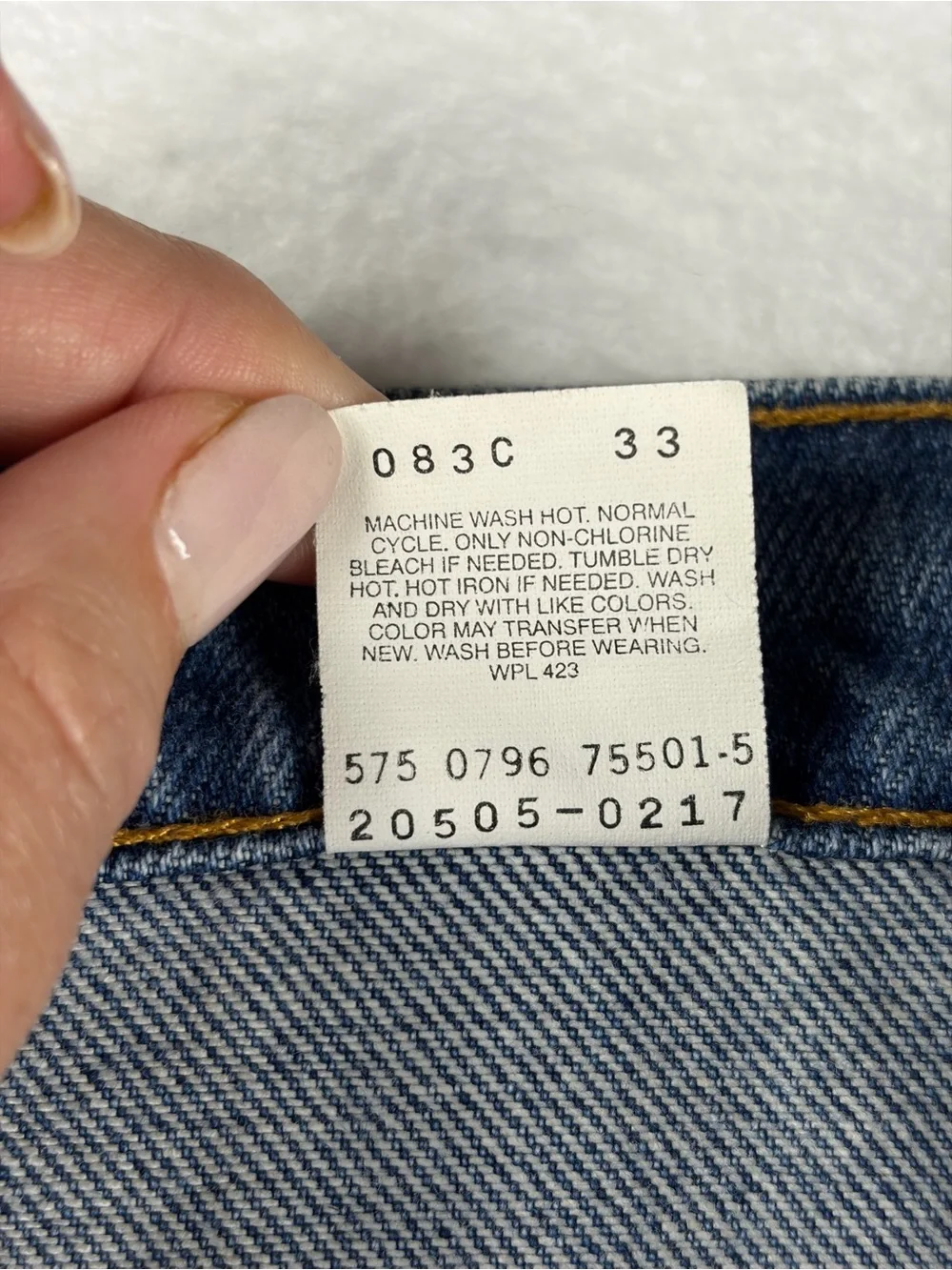 Vintage Levi’s 505‎ Orange Tab Jeans Made in USA 36x32